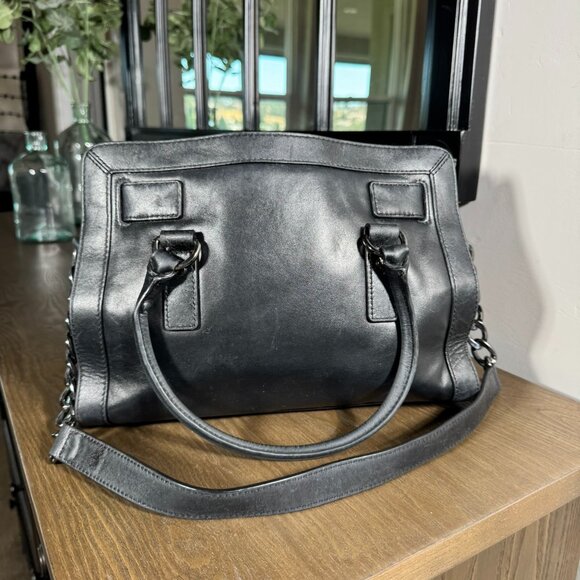 Michael Kors Hamilton Micro Stud Quilted Satchel β Black Leather Luxe! - Picture 4 of 16